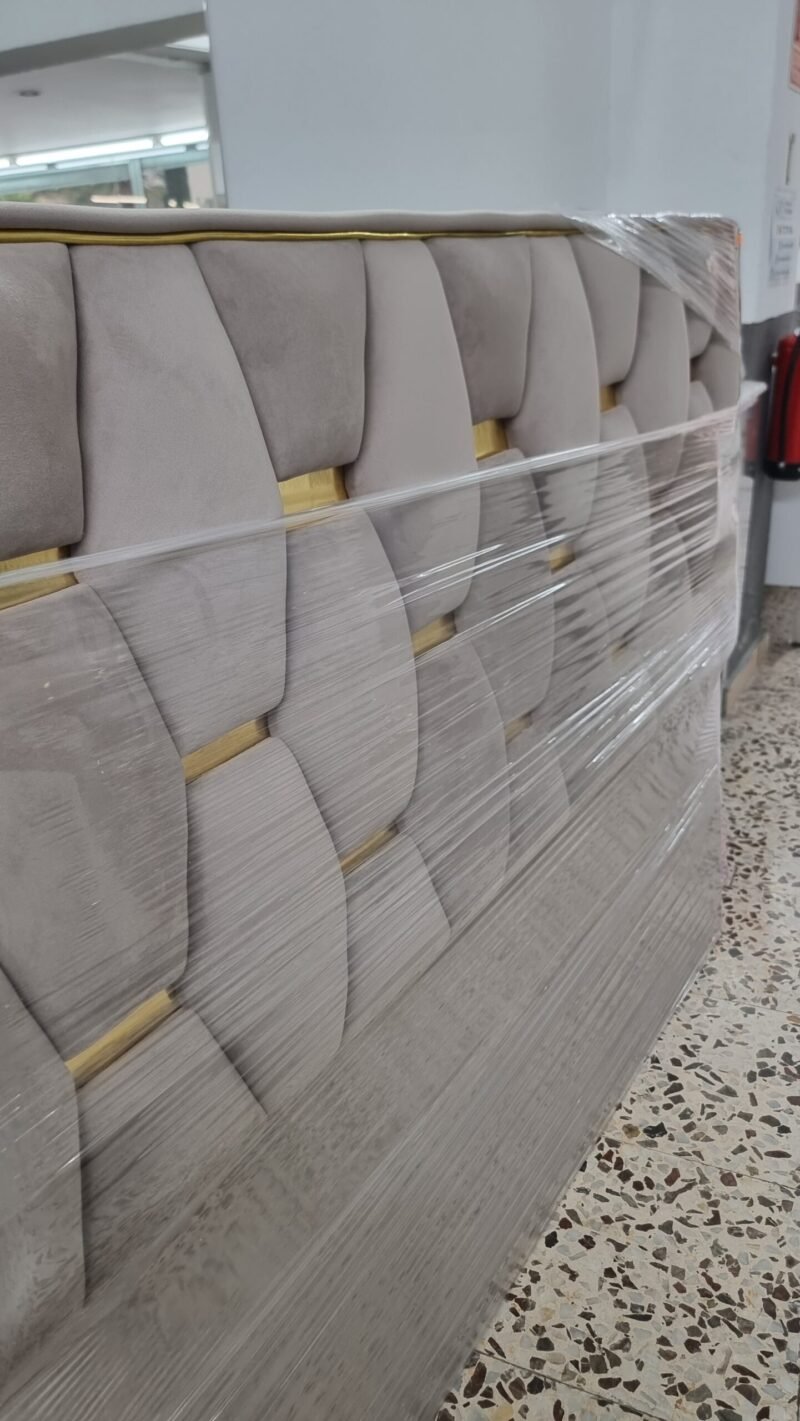 Cabecero Rombo Cojín. Beige Oscuro (165cm) - Imagen 4