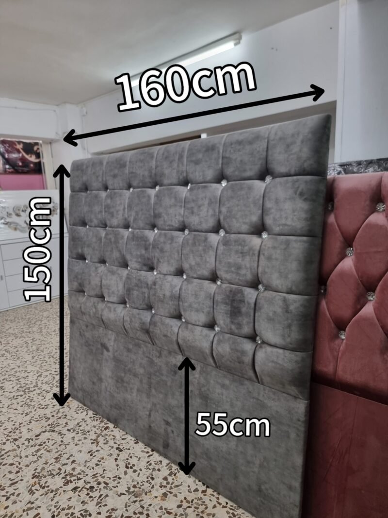 Cabecero Cojín diamante Gris (160cm) - Imagen 3