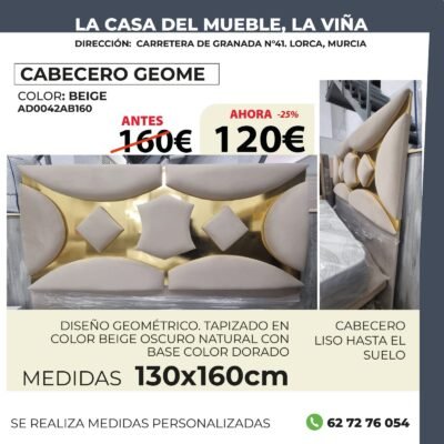 Cabecero Geome Beige (160cm)