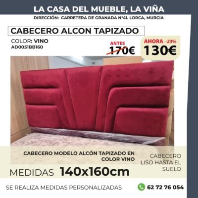 Cabecero Alcón Granate (160cm)