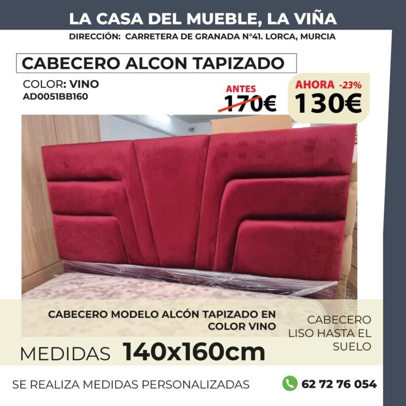 Cabecero Alcón Granate (160cm)