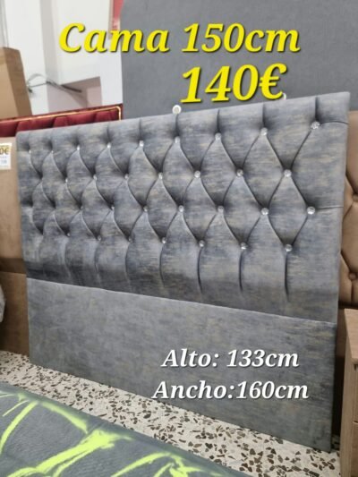 Cabecero Pitágoras GD Gris-Dorado (160cm)