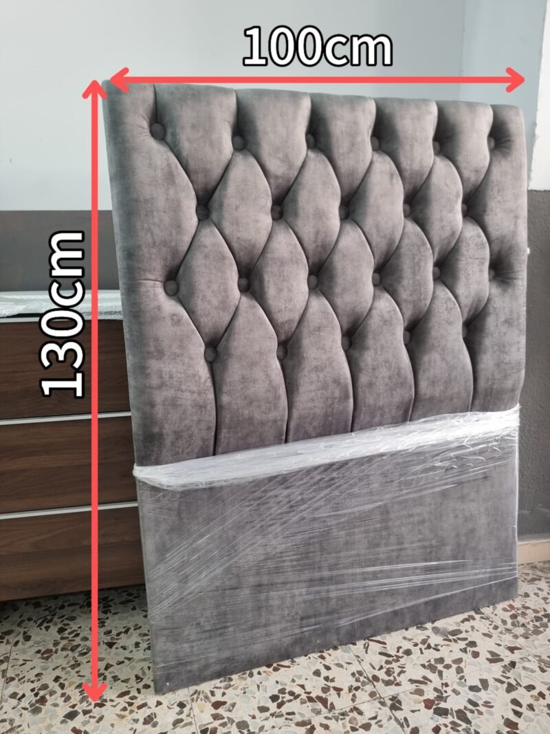 Cabecero Pitágoras Botón Gris (100cm) - Imagen 2