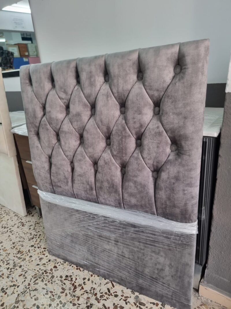 Cabecero Pitágoras Botón Gris (100cm)
