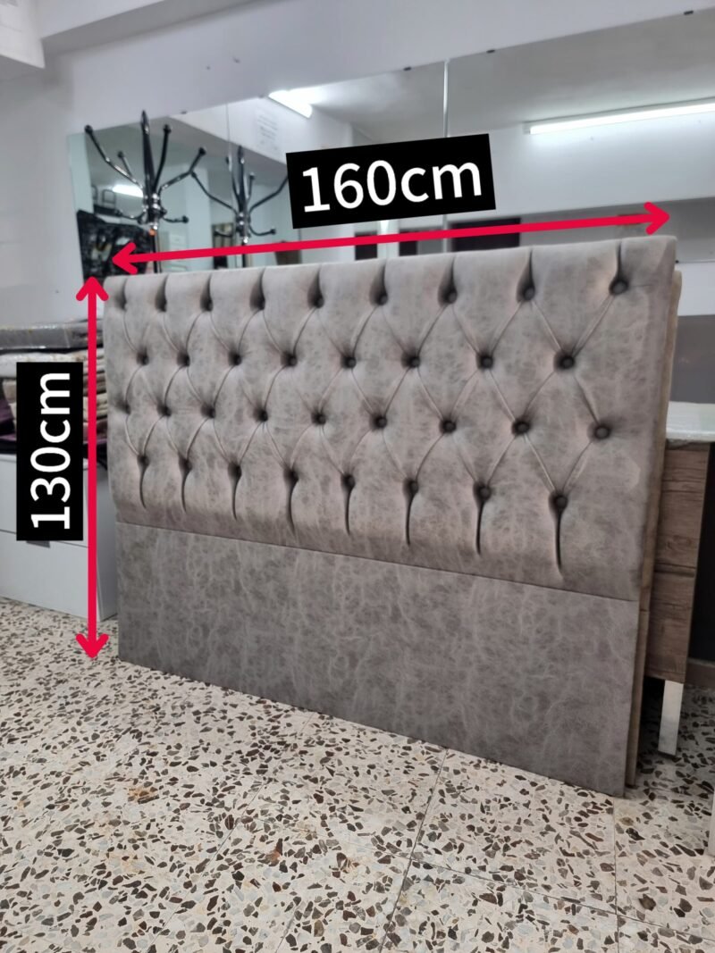 Cabecero Pitágoras Botón Cemento (160cm) - Imagen 2