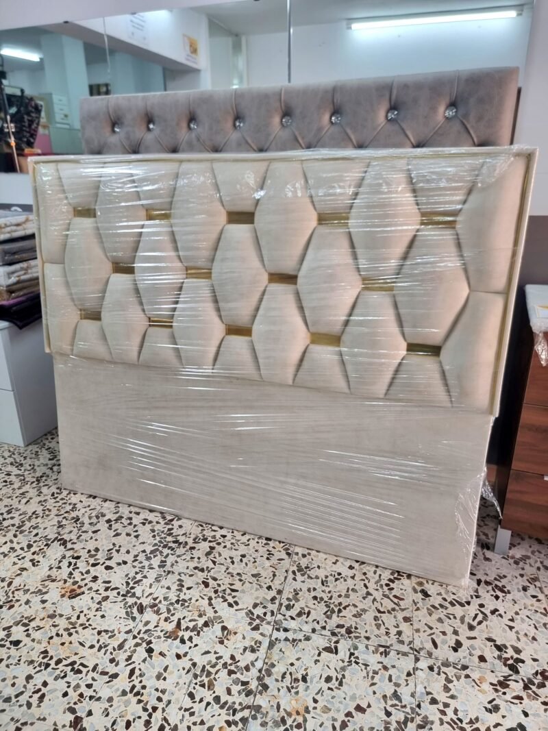 Cabecero Rombo Cojín Marfil -Dorado (165cm)