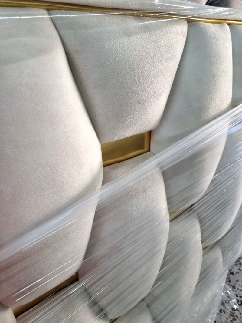 Cabecero Rombo Cojín Marfil -Dorado (165cm) - Imagen 2