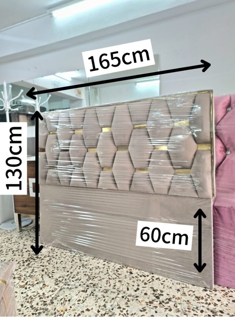 Cabecero Rombo Cojín. Beige Oscuro (165cm) - Imagen 6