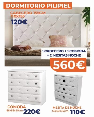 Conjunto Polipiel Diamante Blanco.