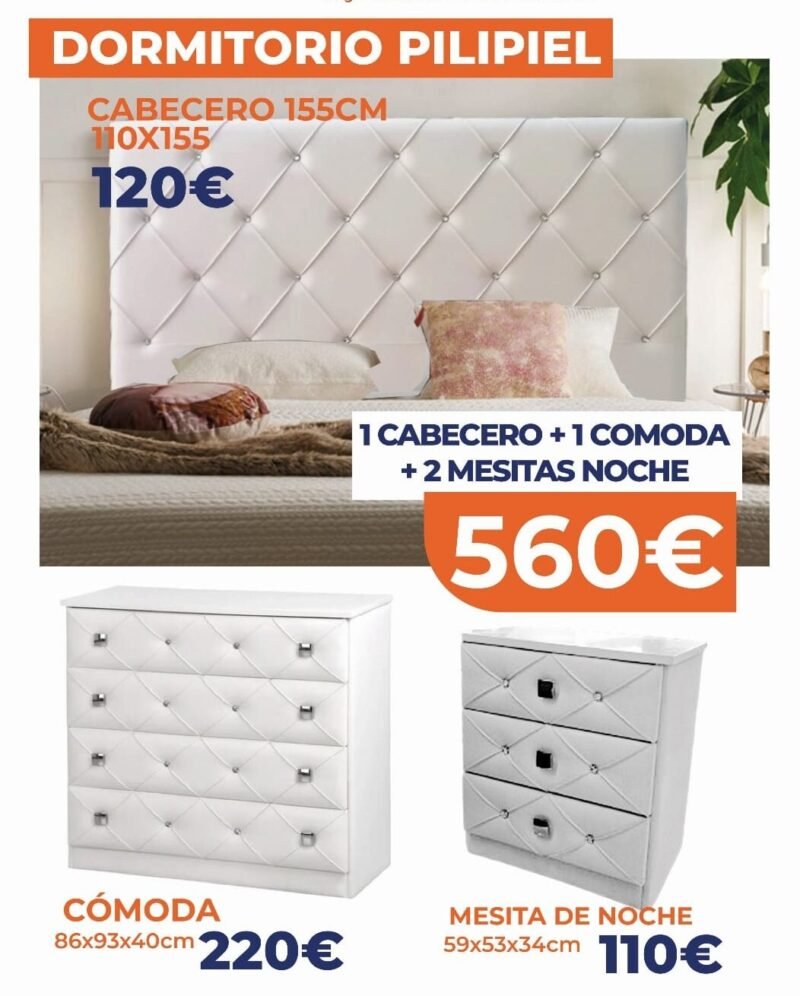 Conjunto Polipiel Diamante Blanco.