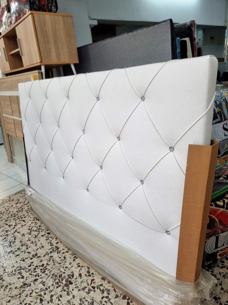 Cabecero Polipiel Diamante Blanco (155cm) - Imagen 3