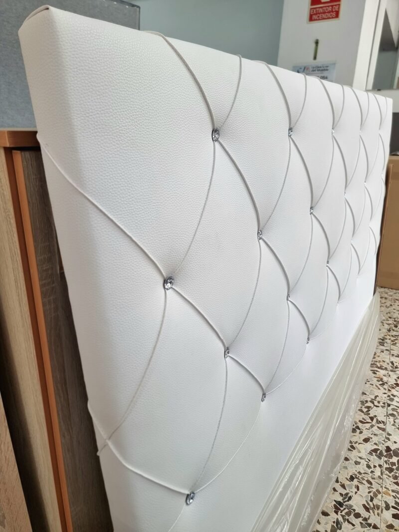 Cabecero Polipiel Diamante Blanco (155cm) - Imagen 7