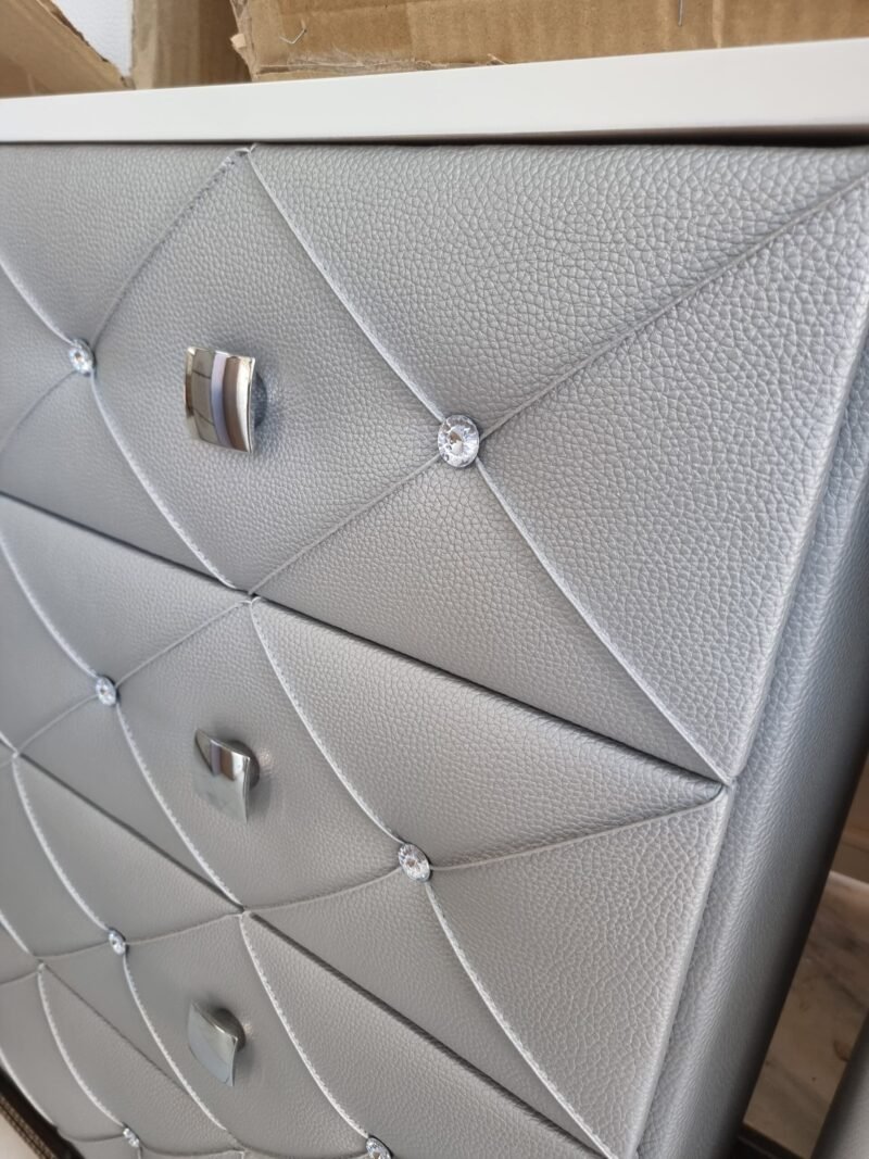Cómoda Polipiel Diamante Plata - Imagen 2