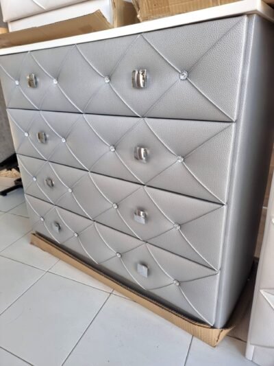 Cómoda Polipiel Diamante Plata