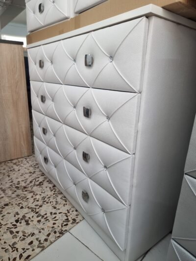 Cómoda Polipiel Diamante Blanco