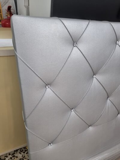 Cabecero Polipiel Diamante Plata (155cm)