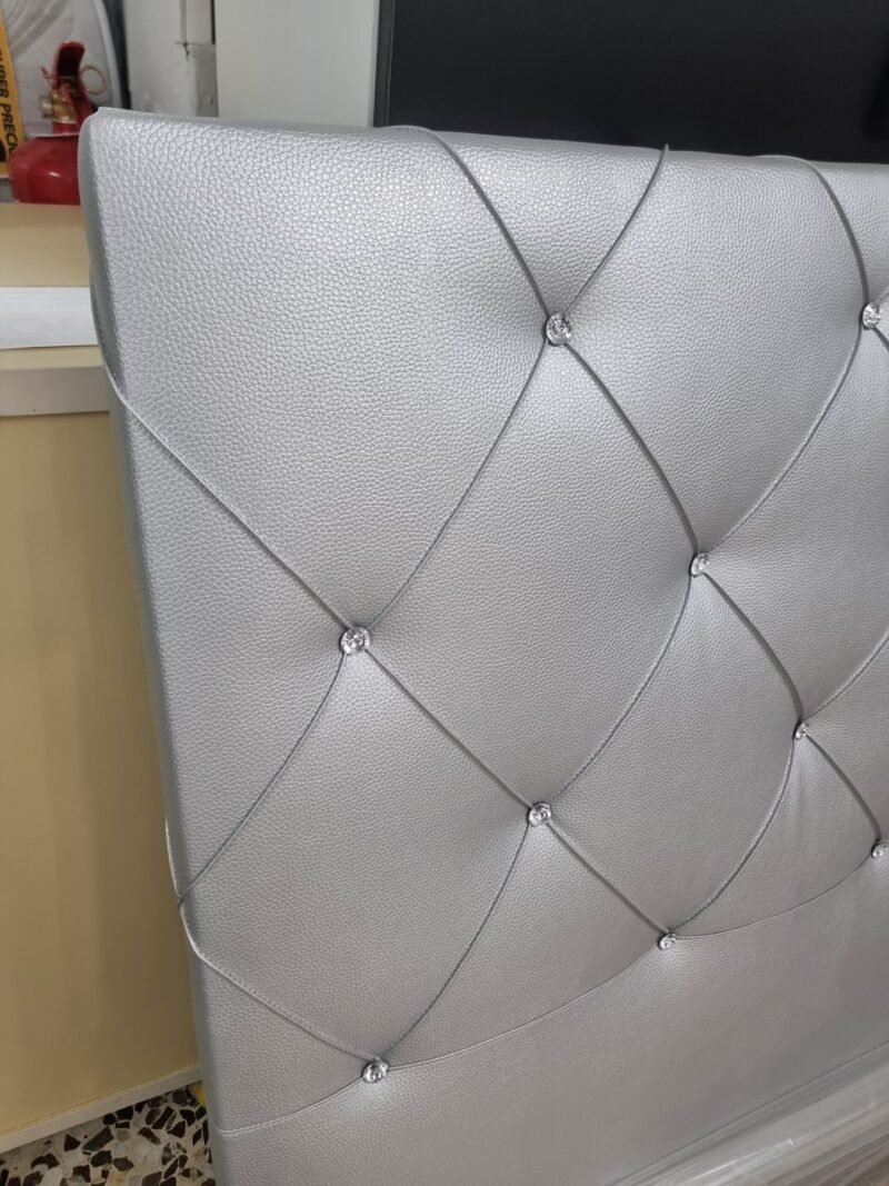 Cabecero Polipiel Diamante Plata (155cm)