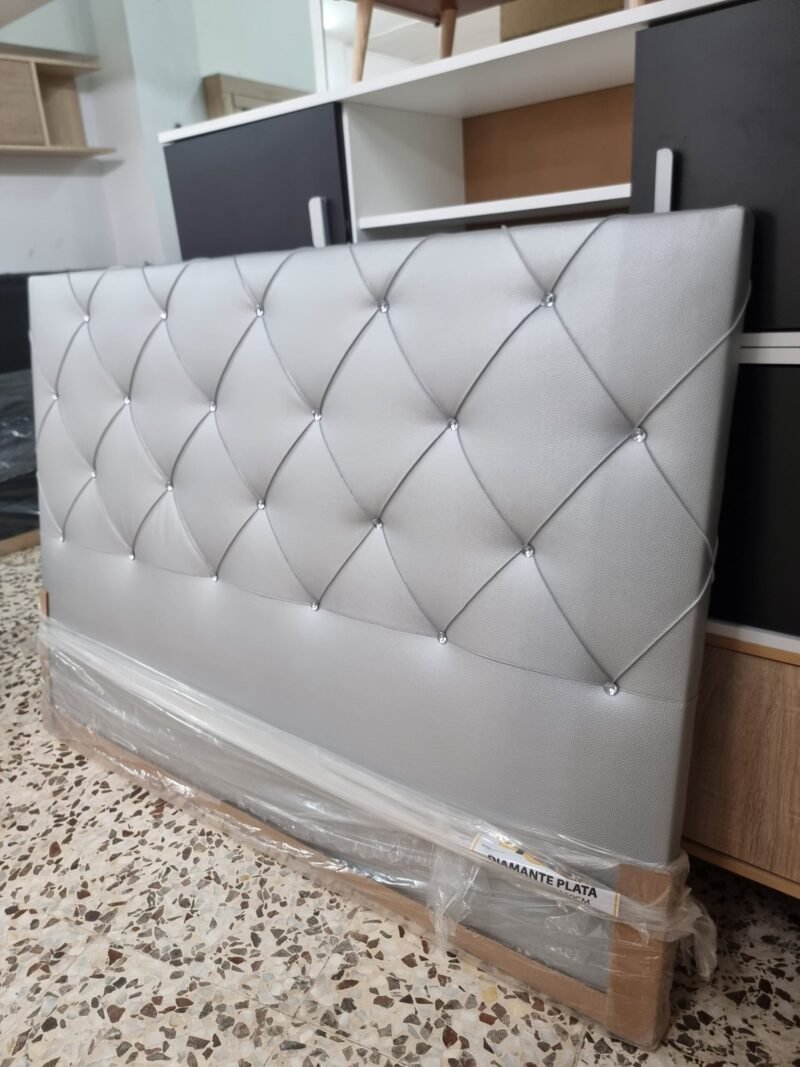 Cabecero Polipiel Diamante Plata (155cm) - Imagen 2