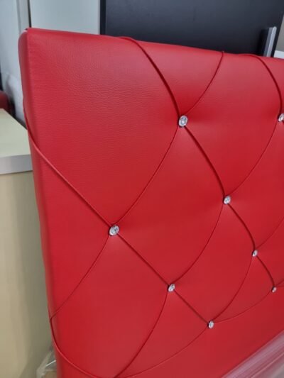 Cabecero Polipiel Diamante Rojo (155cm)