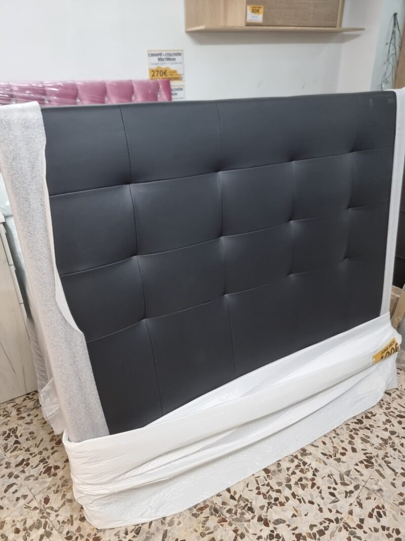 Cabecero Polipiel M4 Negro (140cm) - Imagen 5