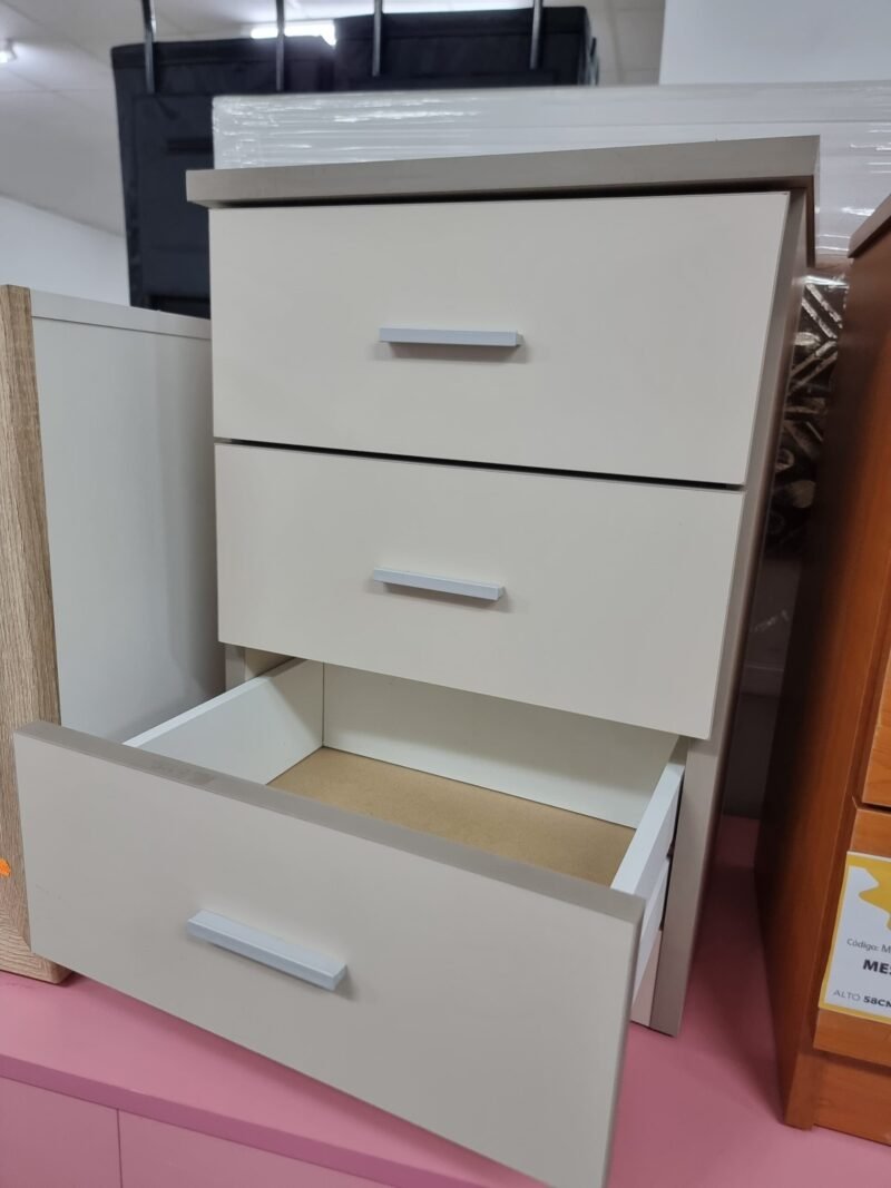 Mesita de Noche B1 Beige Gris - Imagen 2