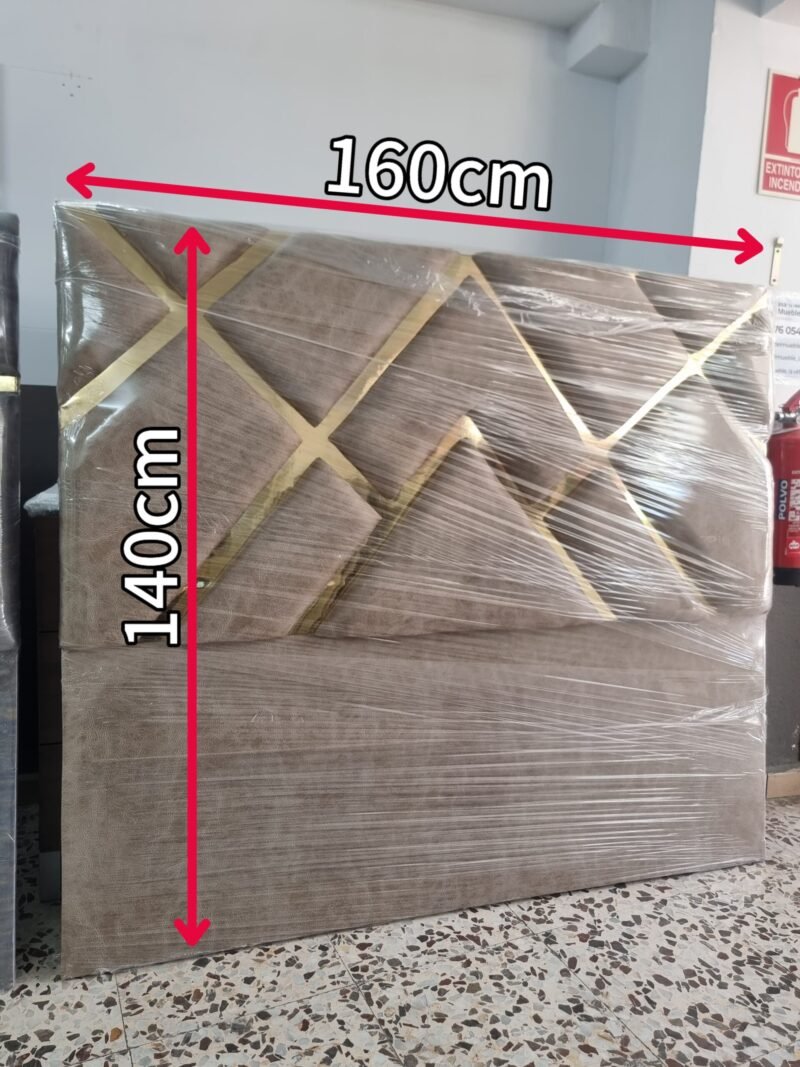 Cabecero Conde Crema- Dorado (160cm) - Imagen 2