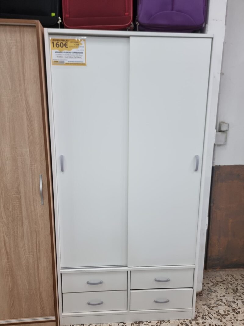 Armario AR06 Blanco. (100cm) - Imagen 2