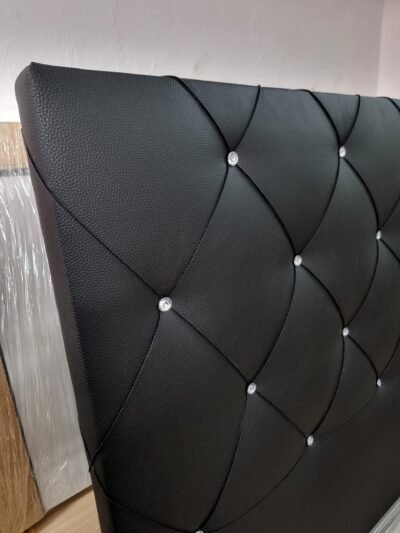 Cabecero Polipiel Diamante Negro (155cm)