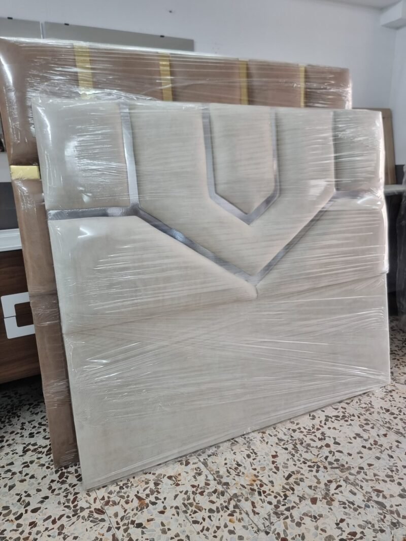 Cabecero Lineal Marfil- Plata (160cm)