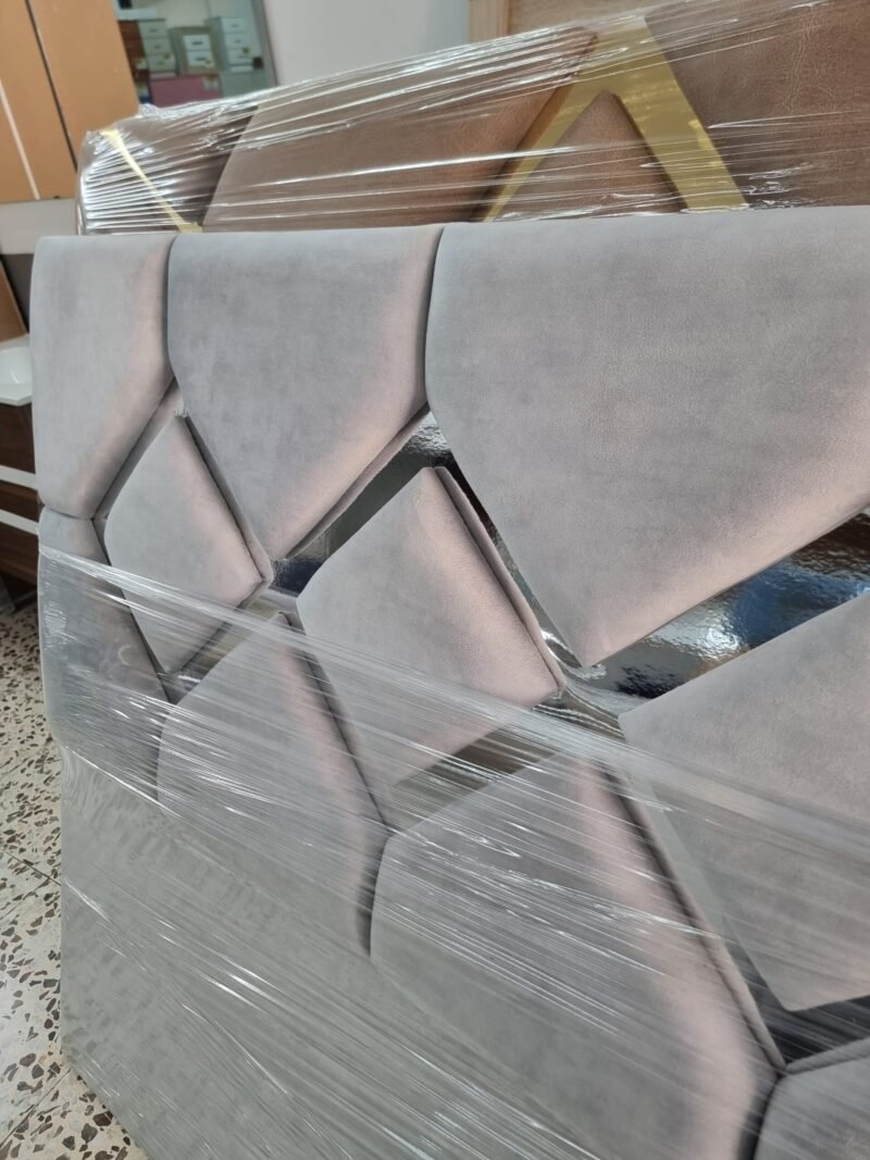 Cabecero Geo Gris Perla -Plata (135cm) - Imagen 3