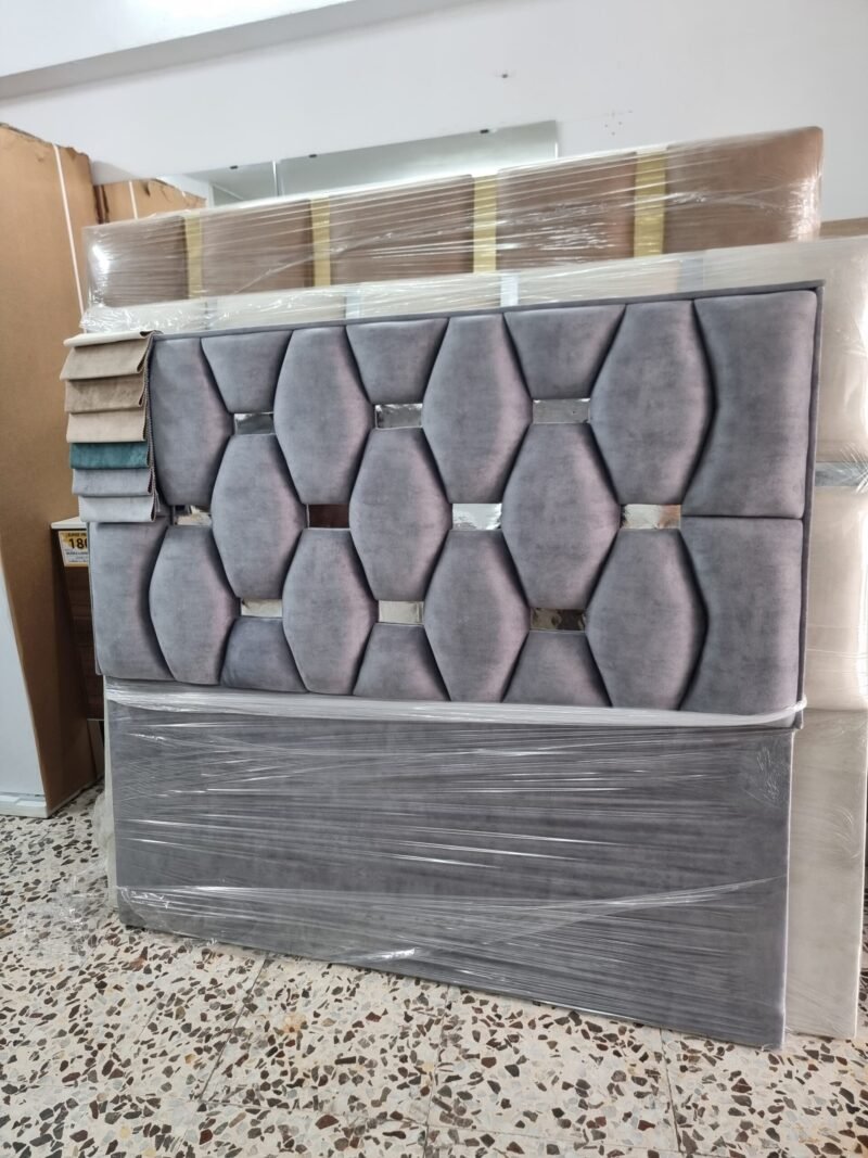 Cabecero Rombo Cojín Gris-Plata (140cm) - Imagen 4