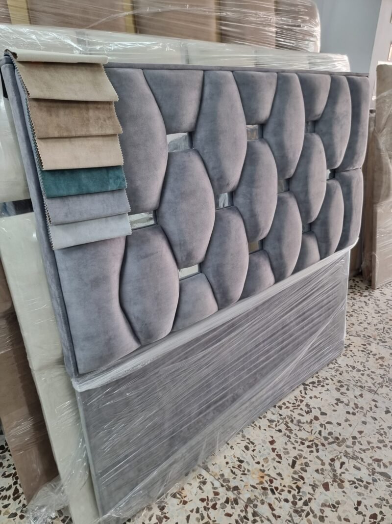 Cabecero Rombo Cojín Gris-Plata (140cm) - Imagen 3