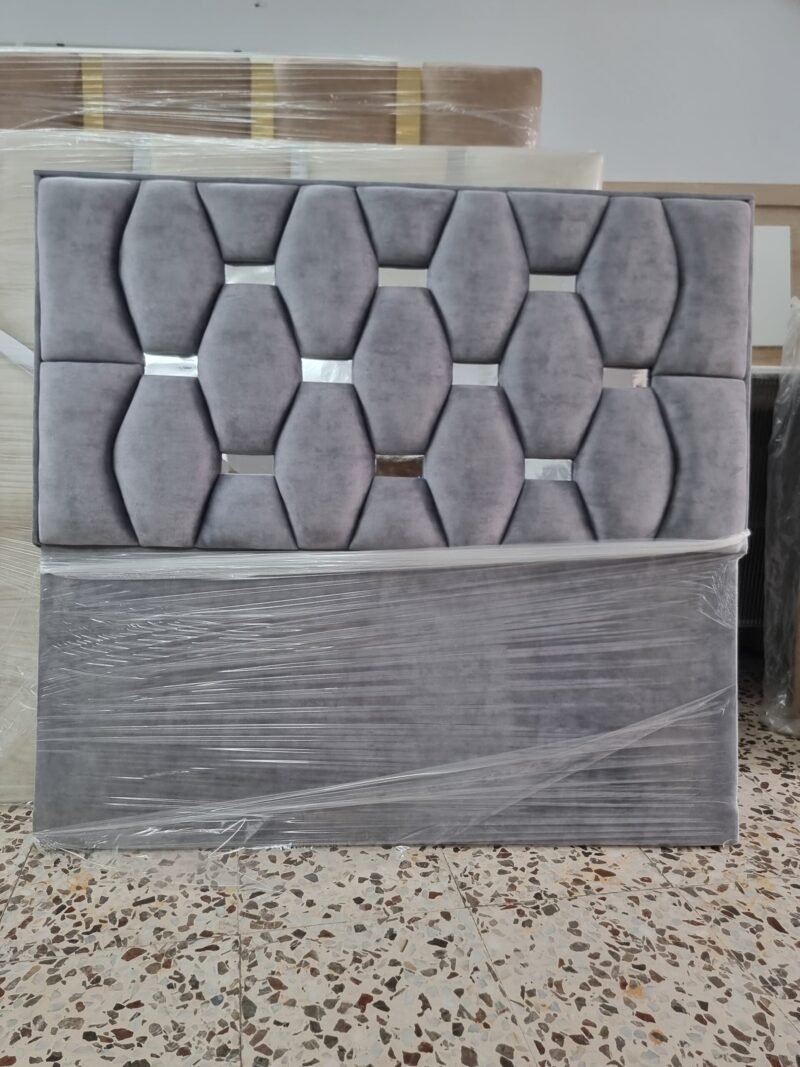 Cabecero Rombo Cojín Gris-Plata (140cm) - Imagen 5