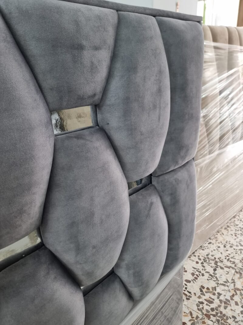 Cabecero Rombo Cojín Gris-Plata (140cm) - Imagen 2