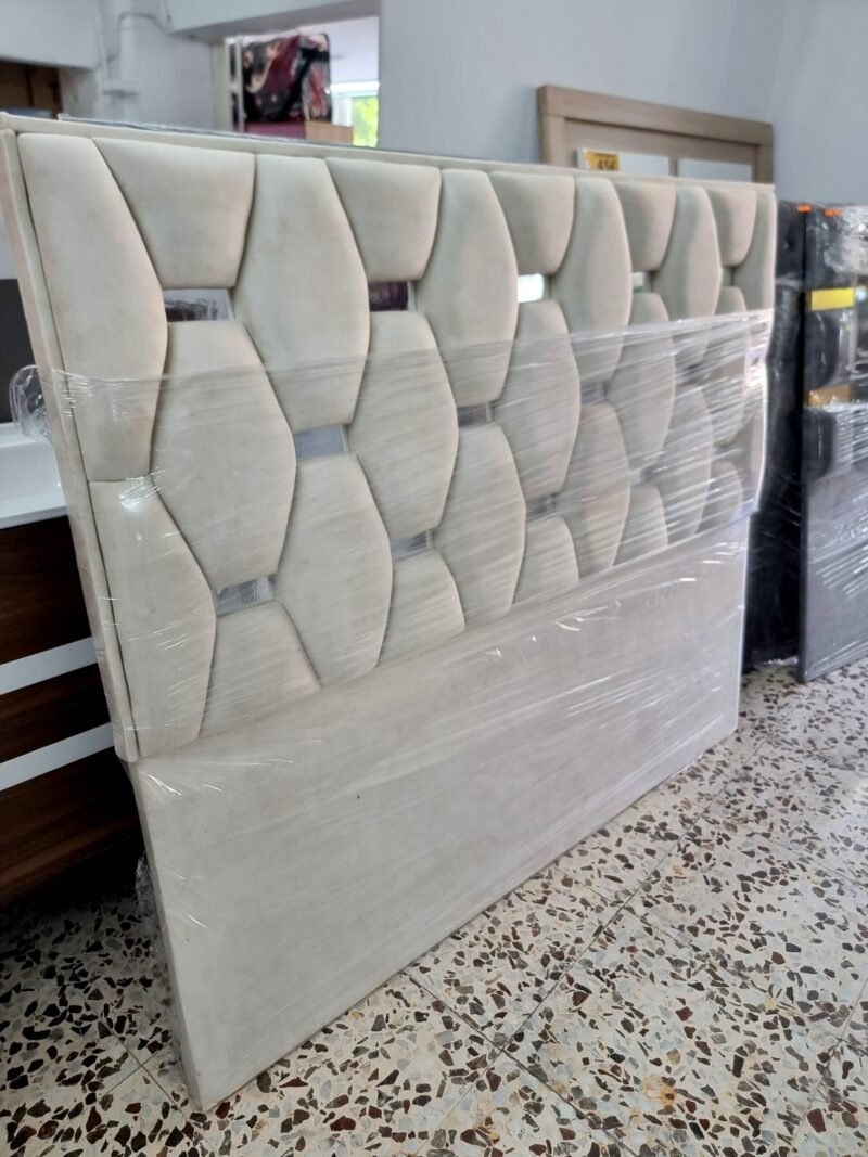 Cabecero Rombo Cojín Marfil Plata (160cm) - Imagen 3