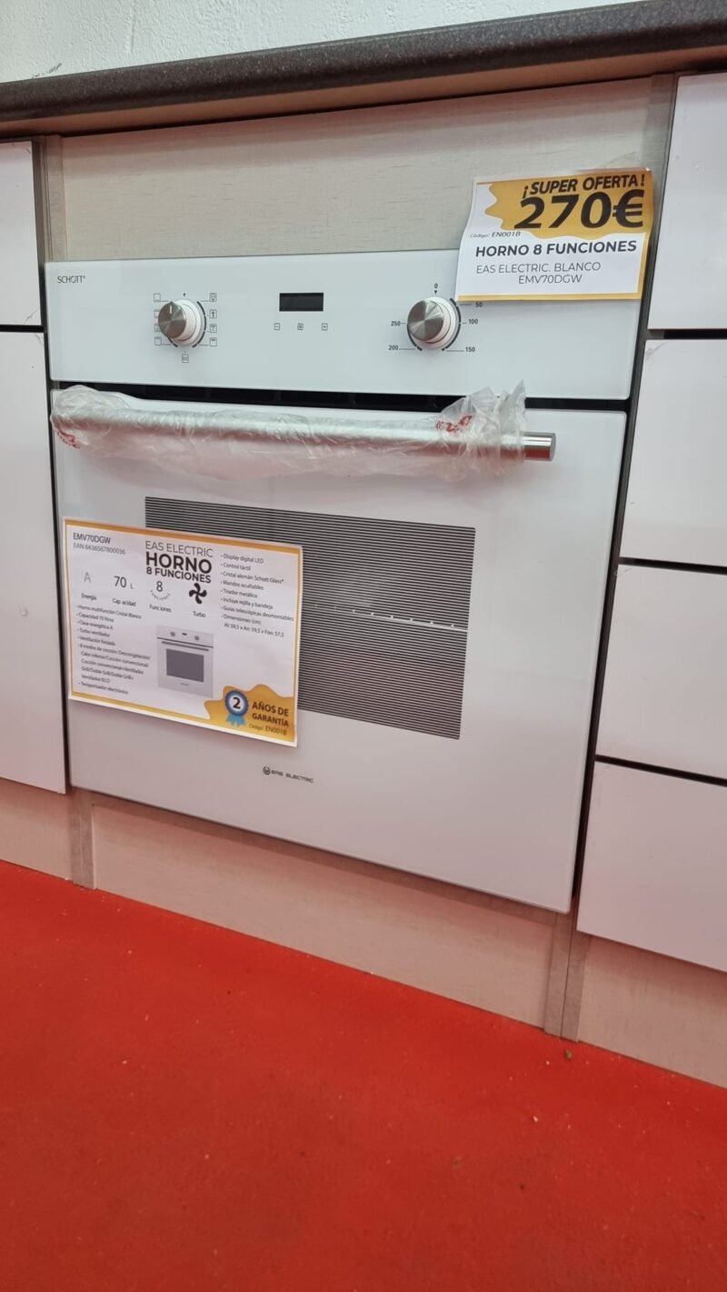 Horno 70L Eas Electric. Cristal Blanco - Imagen 2