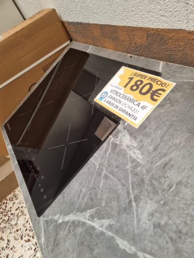 Placa de Vitrocerámica 60 cm. Johnson 4 fuegos