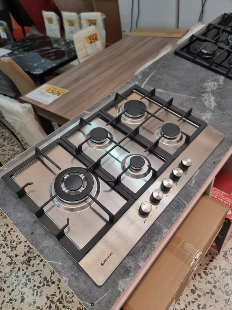 Placa a gas 5 Fuegos Johnson INOX - Imagen 2