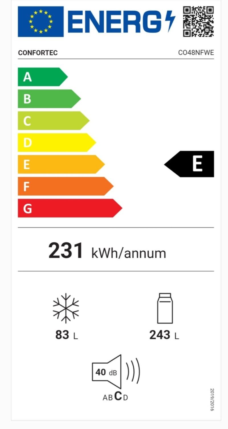 Frigorífico Combi Blanco Telefac 326L. - Imagen 6