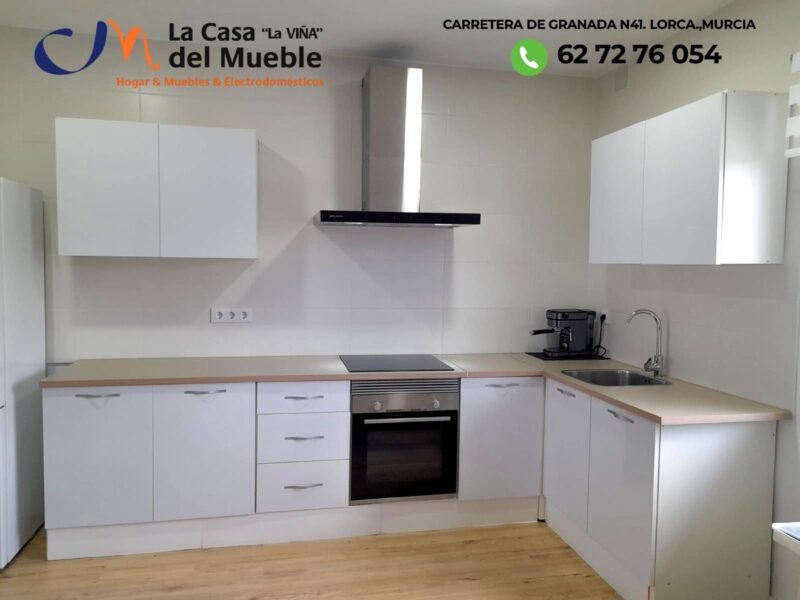 Cocina en L Color Blanco Brillo - Imagen 3
