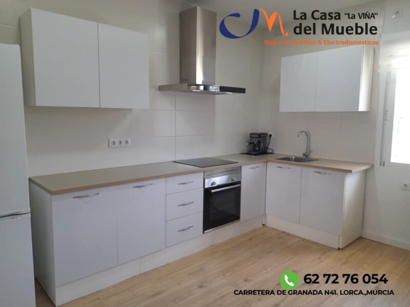 Cocina en L Color Blanco Brillo - Imagen 2