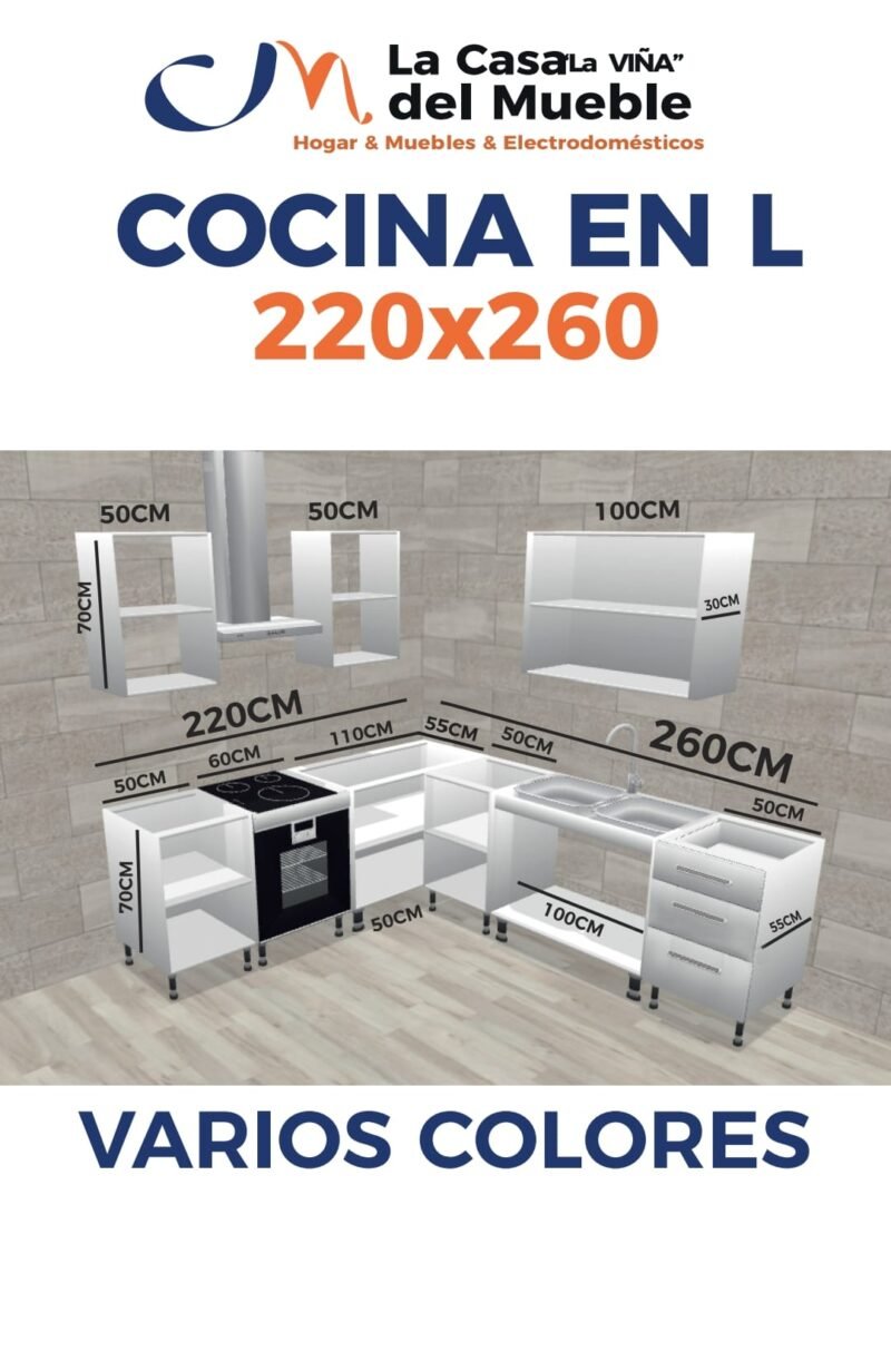 Cocina en L Color Blanco Brillo - Imagen 5