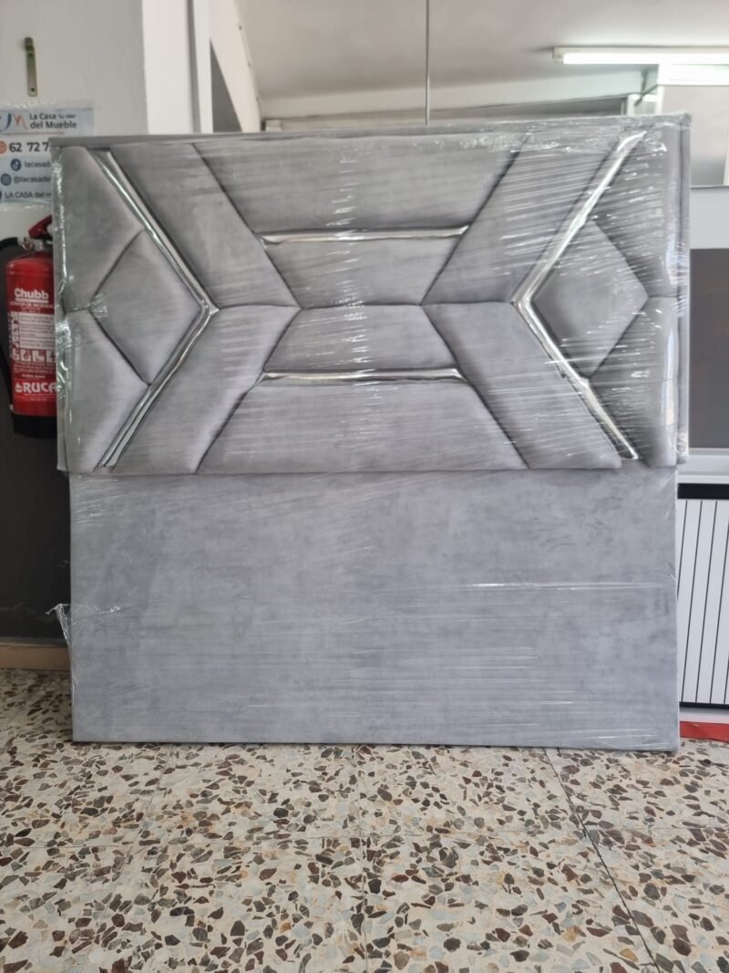 Cabecero Dacota Gris Perla- Plata (135cm)