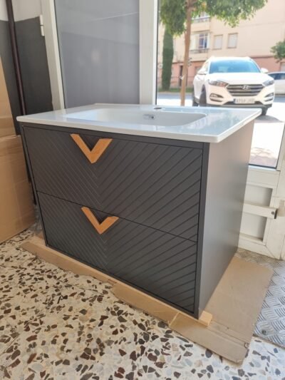 Lavabo Model V. Gris oscuro