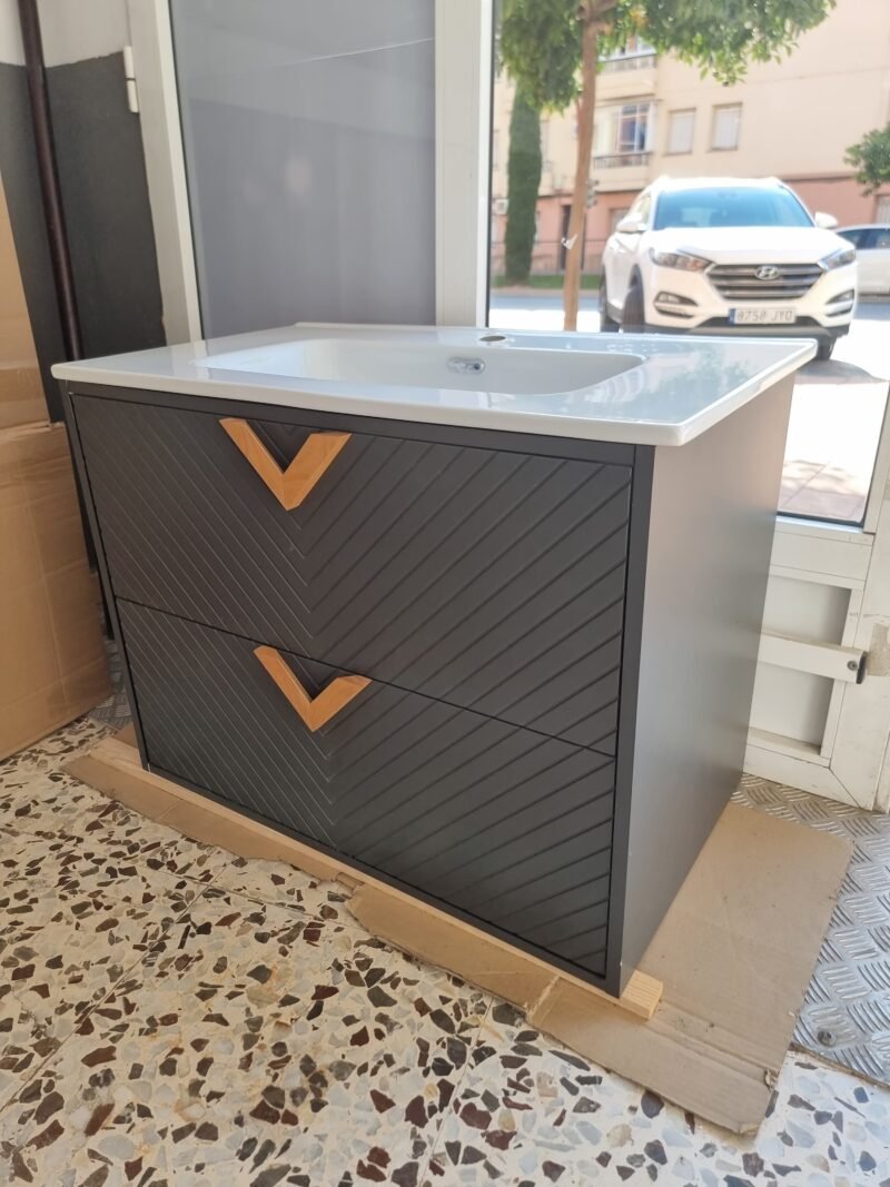 Lavabo Model V. Gris oscuro