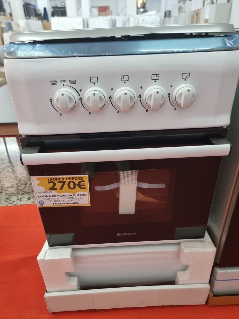 Cocina con horno a gas Johnson. 4 quemadores. - Imagen 4