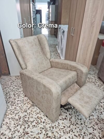 Relax orejero mecanismo de empuje. Color Crema