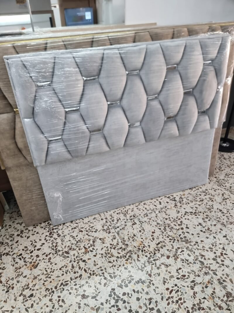 Cabecero Rombo Cojín Gris Perla- Plata (160cm) - Imagen 2