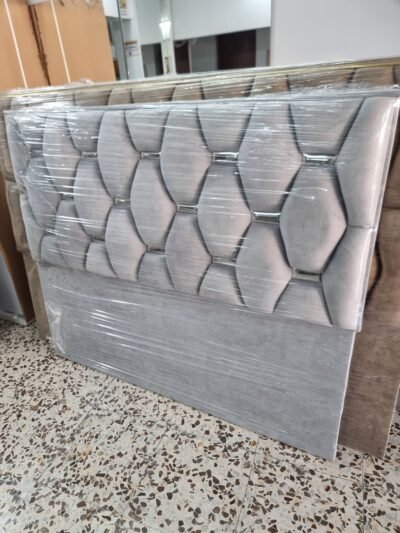 Cabecero Rombo Cojín Gris Perla- Plata (160cm)
