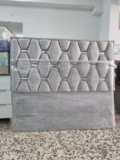 Cabecero Rombo Cojín Gris Perla- Plata (160cm)